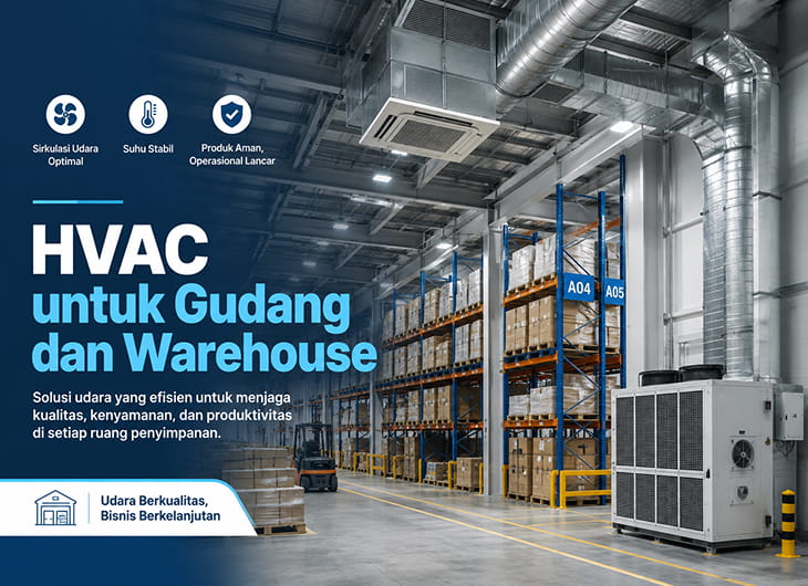 HVAC untuk Gudang dan Warehouse: Solusi Pengaturan Suhu, Kelembapan, dan Kualitas Udara