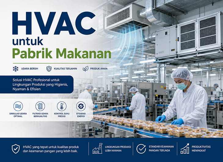 HVAC untuk Pabrik Makanan: Solusi Pengendalian Suhu, Kelembapan, dan Kualitas Udara