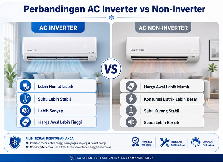 Perbandingan AC Inverter vs Non-Inverter: Mana yang Lebih Baik?