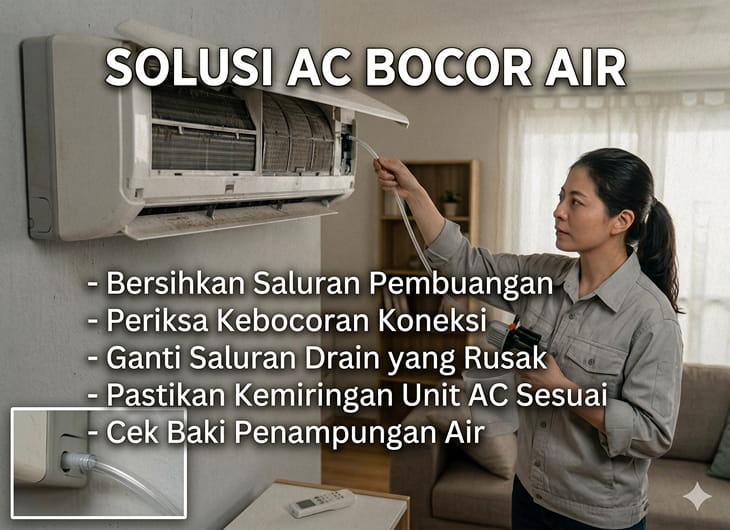 Solusi AC Bocor Air: Penyebab, Cara Mengatasi, dan Tips Mencegahnya