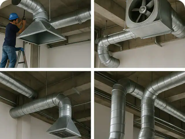 Pemasangan ducting exhaust
