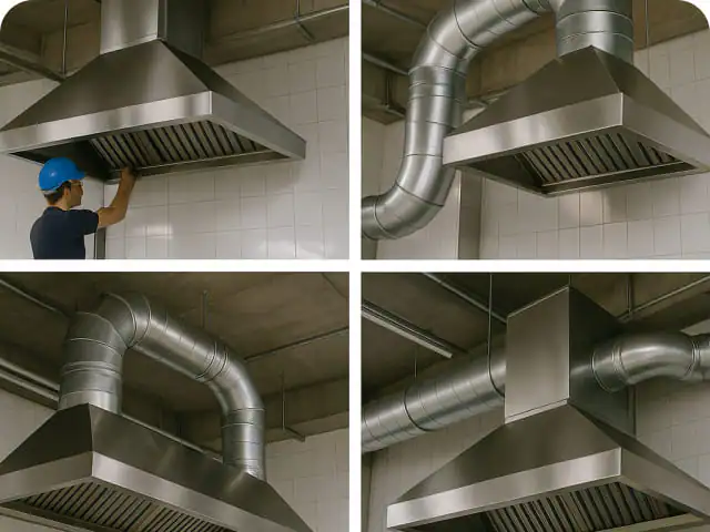 Pengerjaan ducting kitchen